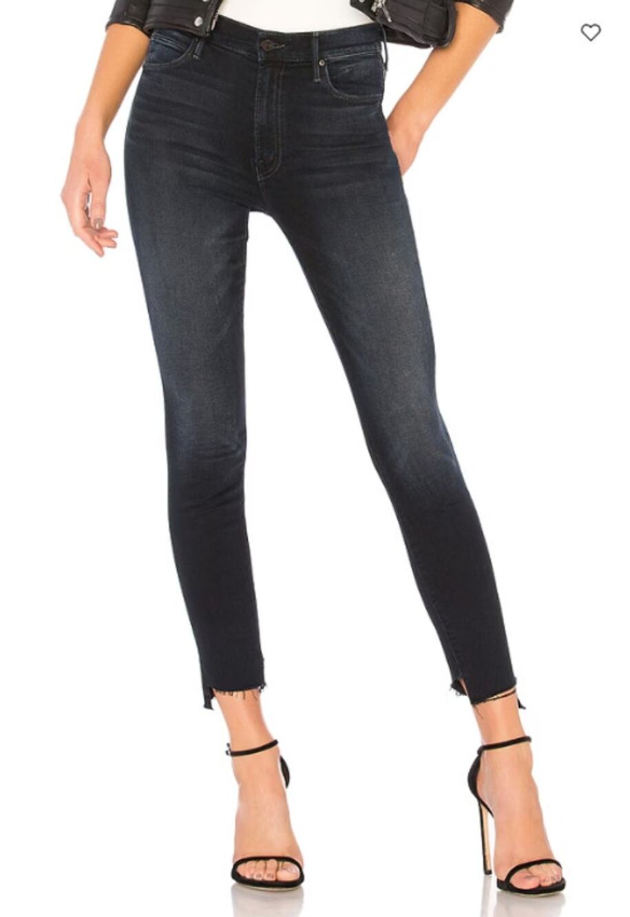 Mother The Stunner Zip Two Step Fray Jean Last Call Dark 25 Skinny